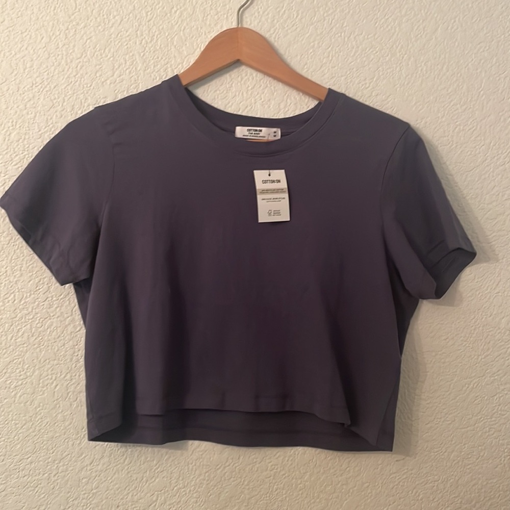 Cotton on T-Shirt: The Baby Tee in Washed Midnight Navy